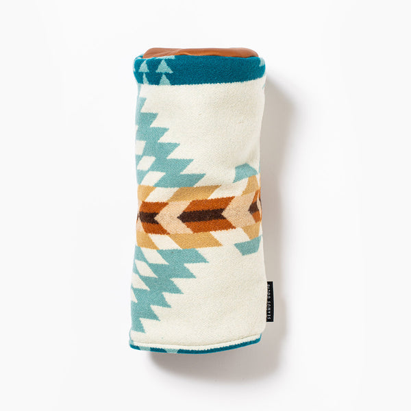 SEAMUS - Driver Cover 1 PENDLETON Rancho Arroyo Aqua/Tan Leather