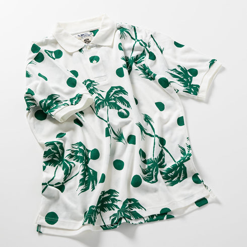 NVG×SUNSURF Moon Palm Tree Polo - OFF WHITE