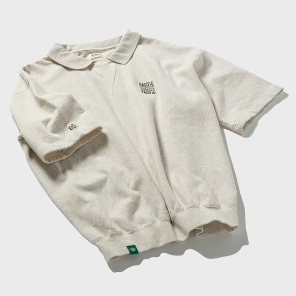 FAKE LAYERED HEATHER SWEAT HALF SLEEVE