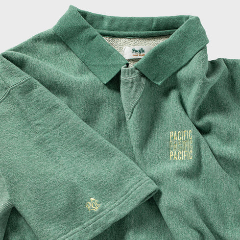FAKE LAYERED HEATHER SWEAT HALF SLEEVE