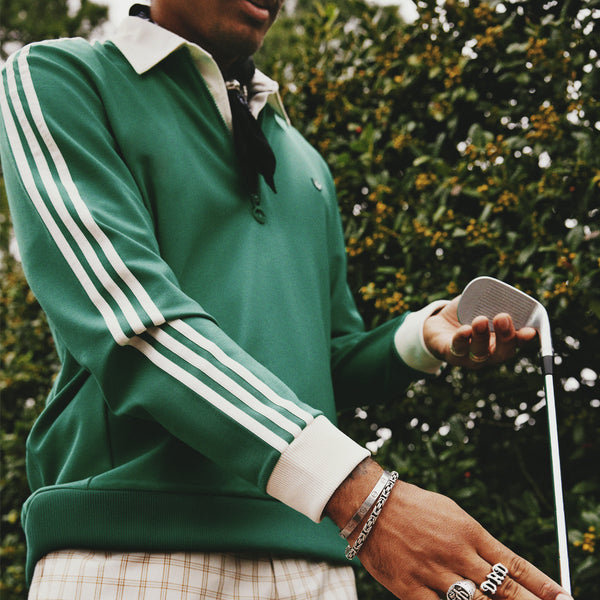 スリーストライプス ハーフジップ スウェット