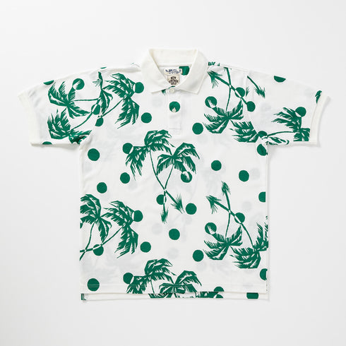 NVG×SUNSURF Moon Palm Tree Polo - OFF WHITE