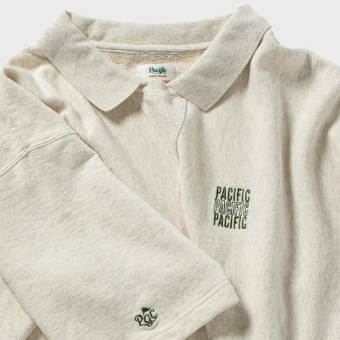 FAKE LAYERED HEATHER SWEAT HALF SLEEVE