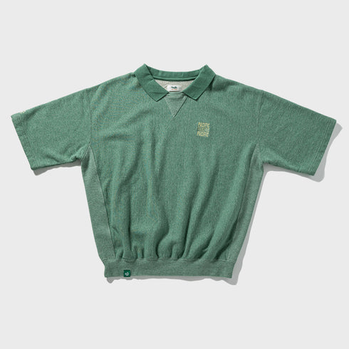 FAKE LAYERED HEATHER SWEAT HALF SLEEVE