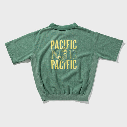 FAKE LAYERED HEATHER SWEAT HALF SLEEVE