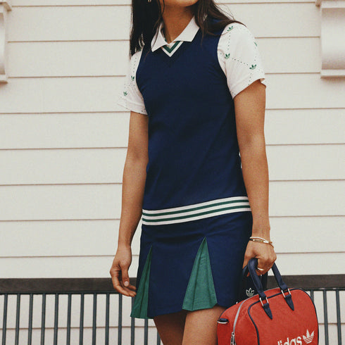 Vネック ノースリーブワンピース(レディス)