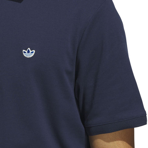 ツイストニット ワンポイントロゴ 半袖ポロ